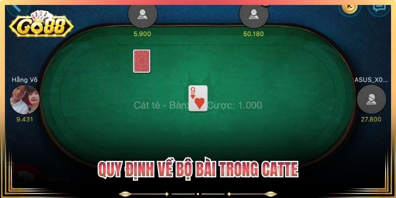Quy định về bộ bài trong Catte